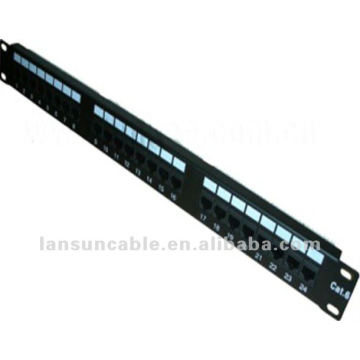 19 &quot;Cat5e Cat6 Panel de Parche 24P, 48P UTP, FTP Patch Panel